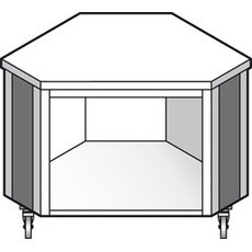 Прилавок угловой Emainox EAI 90 (внутренний угол 90º)
