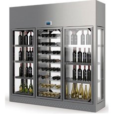 Винный шкаф Enofrigo WINE LIBRARY+ 3P ISOLA H220 P60 серебристый