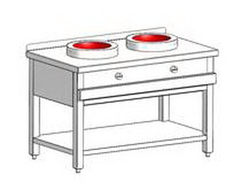 Индукционная вок-плита большая ETK-I-W 732217 с краном