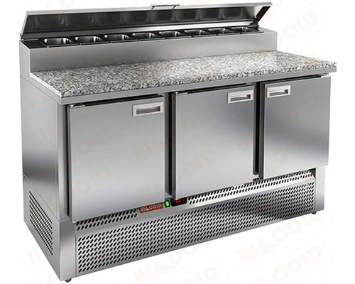 Стол холодильный для пиццы HiCold PZE1-111/GN (каменная столешница)