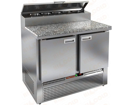 Стол холодильный для пиццы HiCold PZE2-11/GN (каменная столешница)