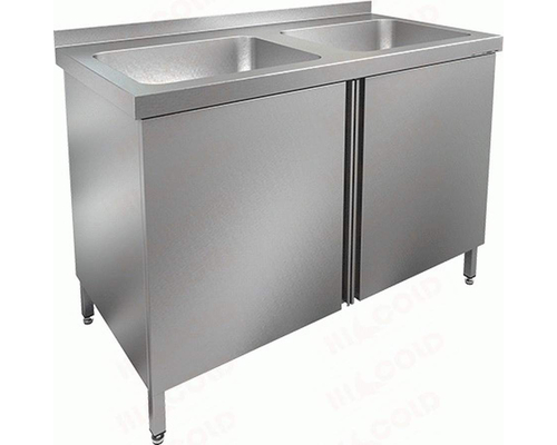 Стол закрытый с двумя мойками НСЗ2М-10/6Б