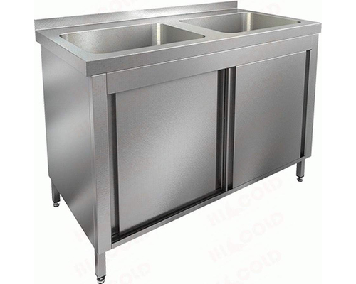 Стол закрытый с двумя мойками НСЗК2М-12/7Б