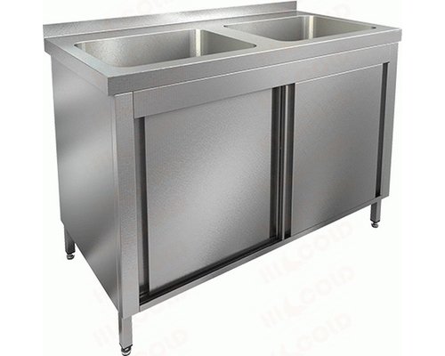Стол закрытый с двумя мойками НСЗК2М-13/7Б