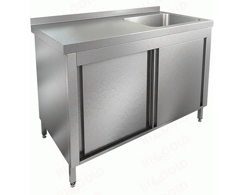 Стол закрытый с одной моечной ванной НСЗК1М-10/7БП(БЛ)