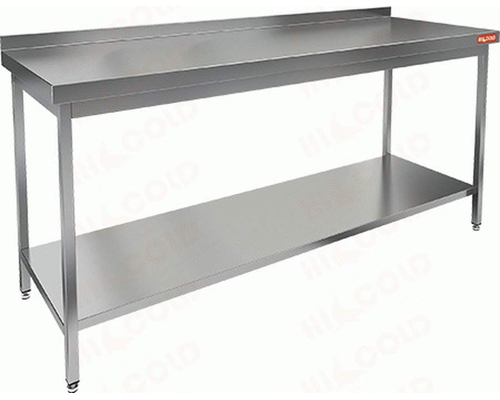 Стол пристенный с бортом и полкой НСО-19/7БП