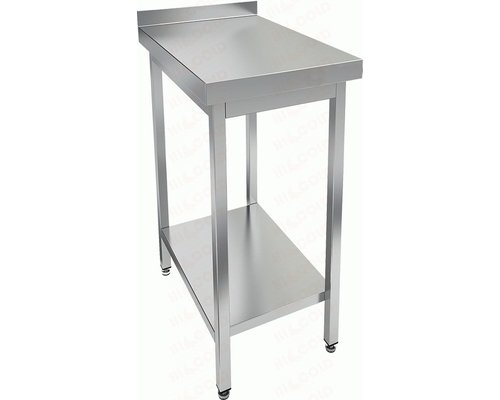 Стол пристенный с бортом и полкой НСО-4/7БП