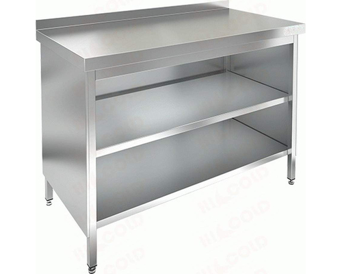 Стол пристенный, с бортом закрытый с трёх сторон, с полкой НСЗО-15/6Б