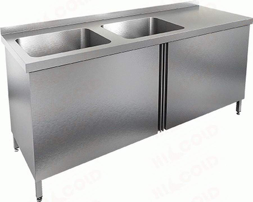 Стол закрытый с двумя мойками НСЗ2М-18/6БП(БЛ)
