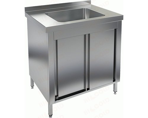 Стол закрытый с одной моечной ванной НСЗК1М-8/7Б