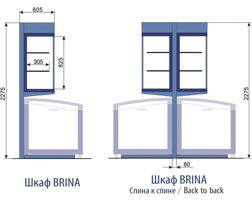 Навесной холодильный шкаф Levin BRINA 2000