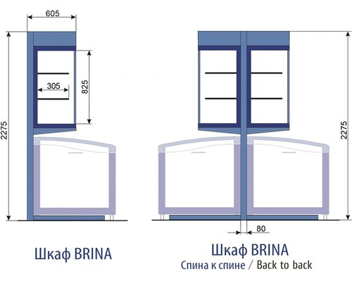 Навесной холодильный шкаф Levin BRINA 2500