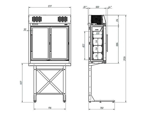 Низкотемпературный шкаф-надстройка ШН Verona