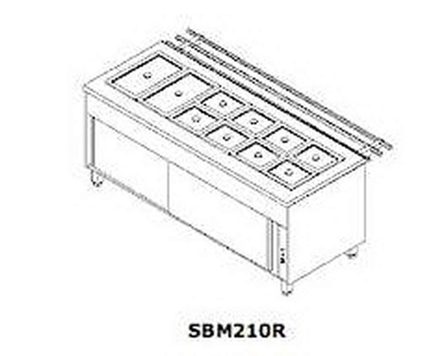 Прилавок для 1 и 2 блюд Kovinastroj SBM210R