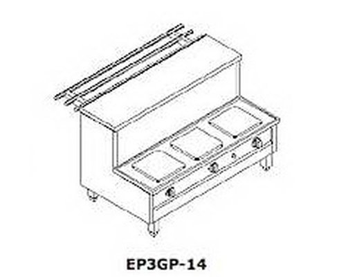 Прилавок для первых блюд Kovinastroj EP3GP-14