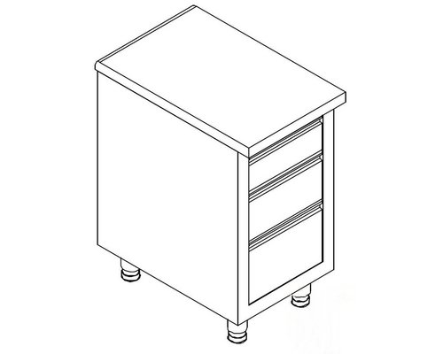 Прилавок нейтральный Kovinastroj SN-04-3P