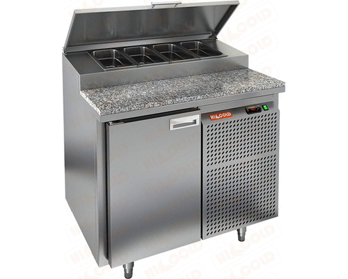 Стол холодильный для пиццы HiCold PZ2-1/GN (каменная столешница)