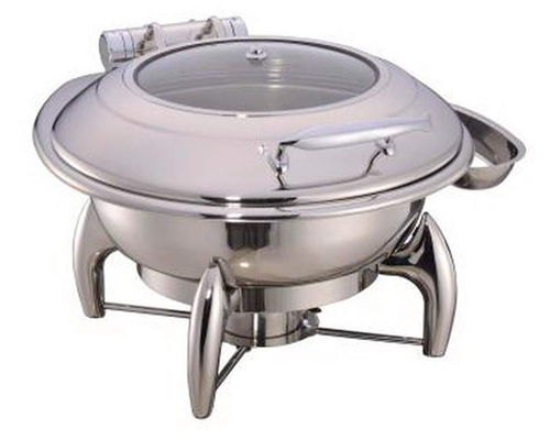 Чафин диш круглый со стеклянной крышкой 6 л MVQ 1060L