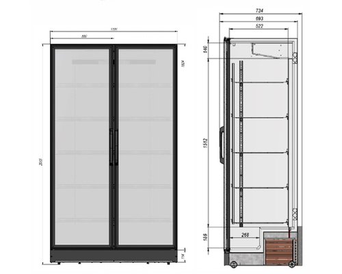 Холодильный шкаф Briskly R DOUBLE 10