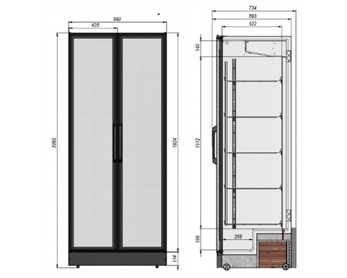 Холодильный шкаф Briskly R DOUBLE 8