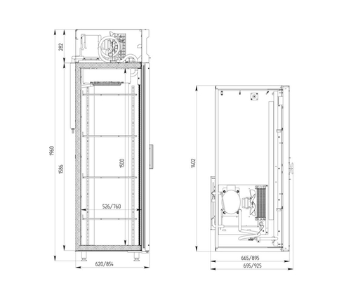 Холодильный шкаф Polair DM110-S без канапе