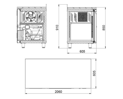 Холодильный стол TM3GN-GС
