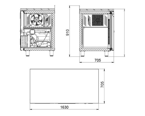Морозильный стол TB3GN-GС