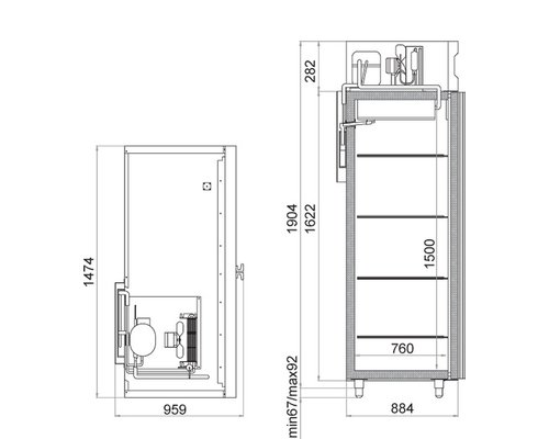 Шкаф холодильный Polair CB114-G (ШН-1,4 нерж)