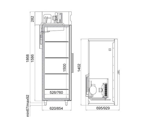 Шкаф холодильный Polair CM110-S (ШХ-1,0)