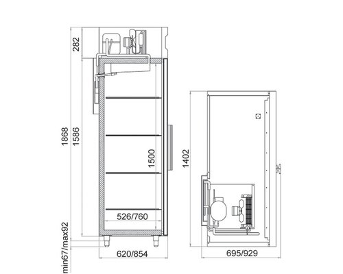 Шкаф холодильный Polair CV110-S
