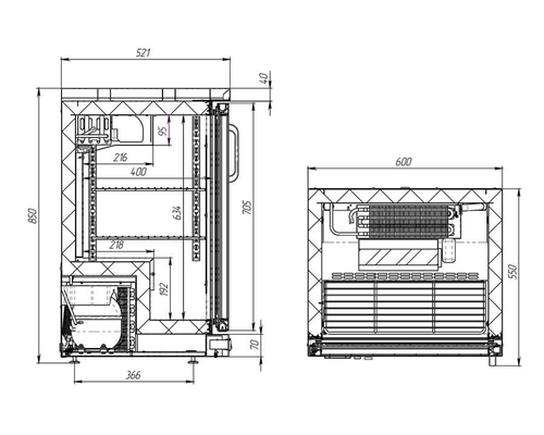 Барный холодильный шкаф Polair TD101-Bar
