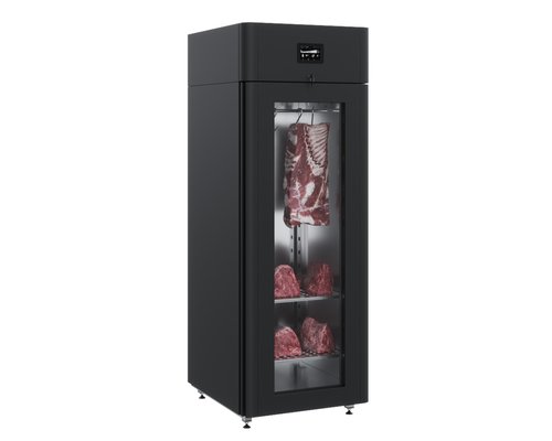 Холодильный шкаф Polair CS107 Meat black (со стеклянной дверью) Тип 2