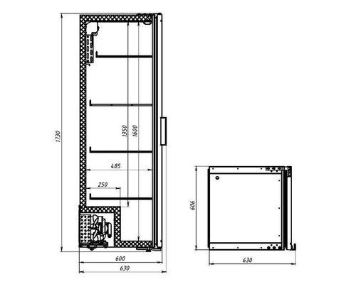 Холодильный шкаф Polair DM104-Bravo (без канапе)