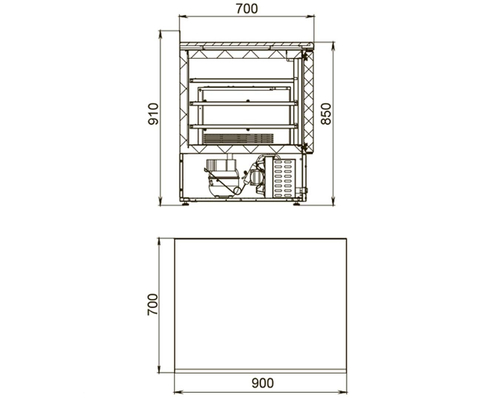 Холодильный стол Polair TDi2GN-G