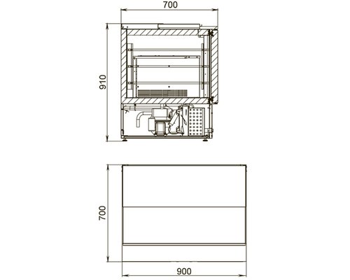 Холодильный стол-саладетта Polair TMi2GNsal-G