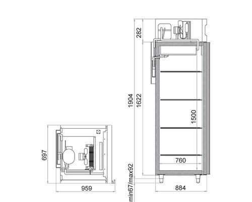 Шкаф холодильный Polair CB107-G (ШН-0,7 нерж)
