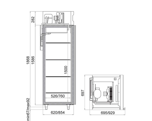 Шкаф холодильный Polair CV105-G