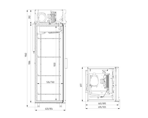 Шкаф холодильный Polair DM105-S без канапе