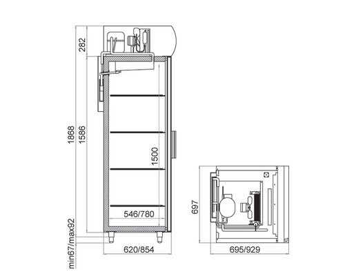 Шкаф холодильный Polair DM107-G