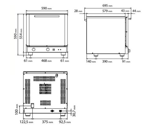 Печь конвекционная Tecnoeka EKF 423 UP