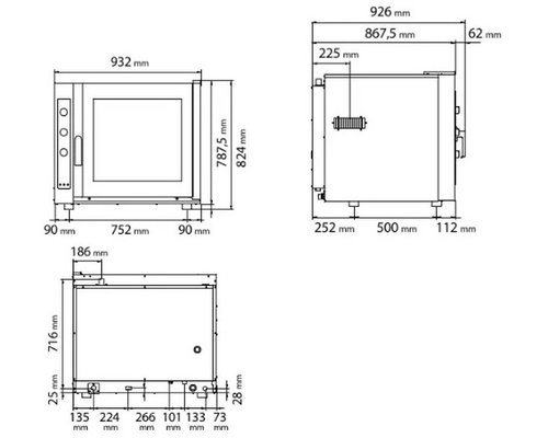 Печь конвекционная Tecnoeka EKF 664 E UD