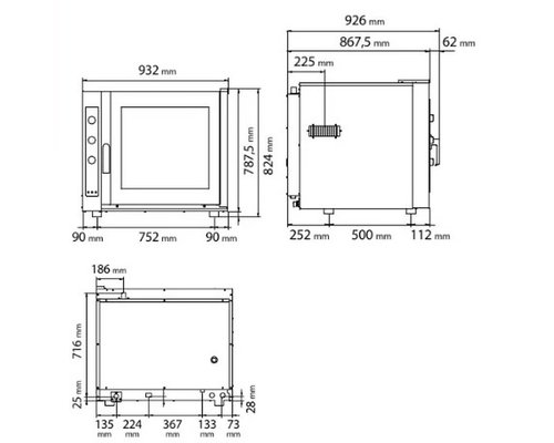 Печь конвекционная Tecnoeka EKF 664 UD