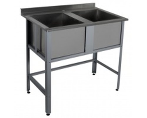 Ванна моечная ВМ2-14/8Б с двумя емкостями и бортом