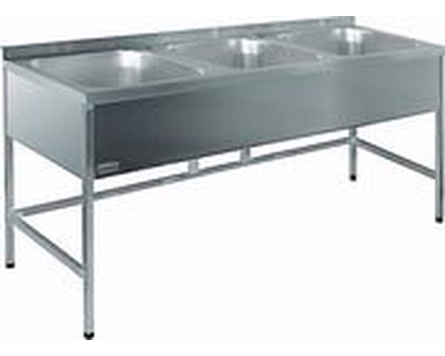 Ванна моечная ВМ3-18/6Б с тремя емкостями и бортом