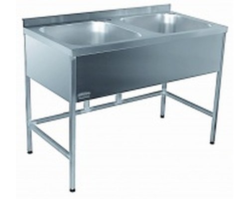 Ванна моечная ВВ2/553-12/6БН с двумя цельнотянутыми емкостями