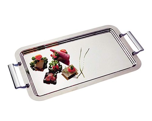 Блюдо металлическое прямоугольное APS 11400 (с ручками)