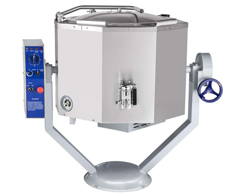 Котел пищеварочный Abat КПЭМ-100-ОМР нижний привод миксера, со сливным краном