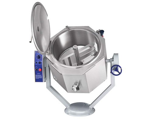 Котел пищеварочный Abat КПЭМ-100-ОМР нижний привод миксера, со сливным краном