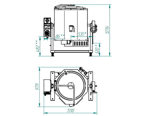 Котел пищеварочный Abat КПЭМ-100-ОМР-ВК (со сливным краном)