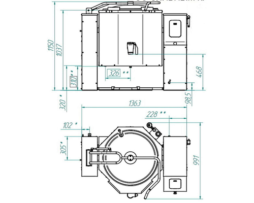 Котел пищеварочный Abat КПЭМ-160-О (со сливным краном)